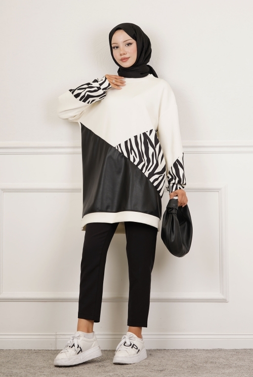 ZEBRA DETAY SWEAT